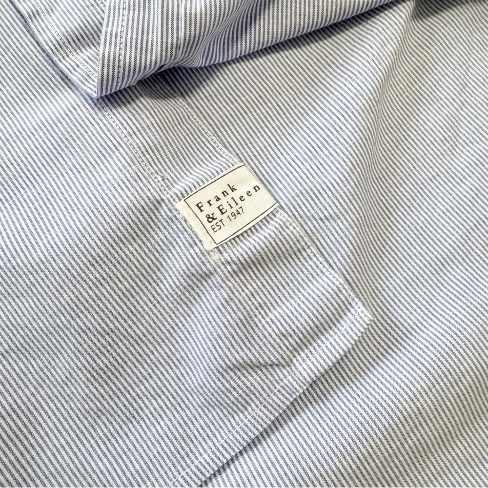 Frank & Eileen Grayson Button Down Blue White XS - image 9